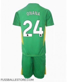 Günstige Manchester United Andre Onana #24 Torwart 3rd trikot Kinder 2024-25 Kurzarm (+ Kurze Hosen)